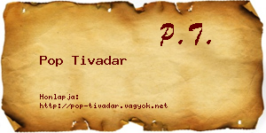 Pop Tivadar névjegykártya